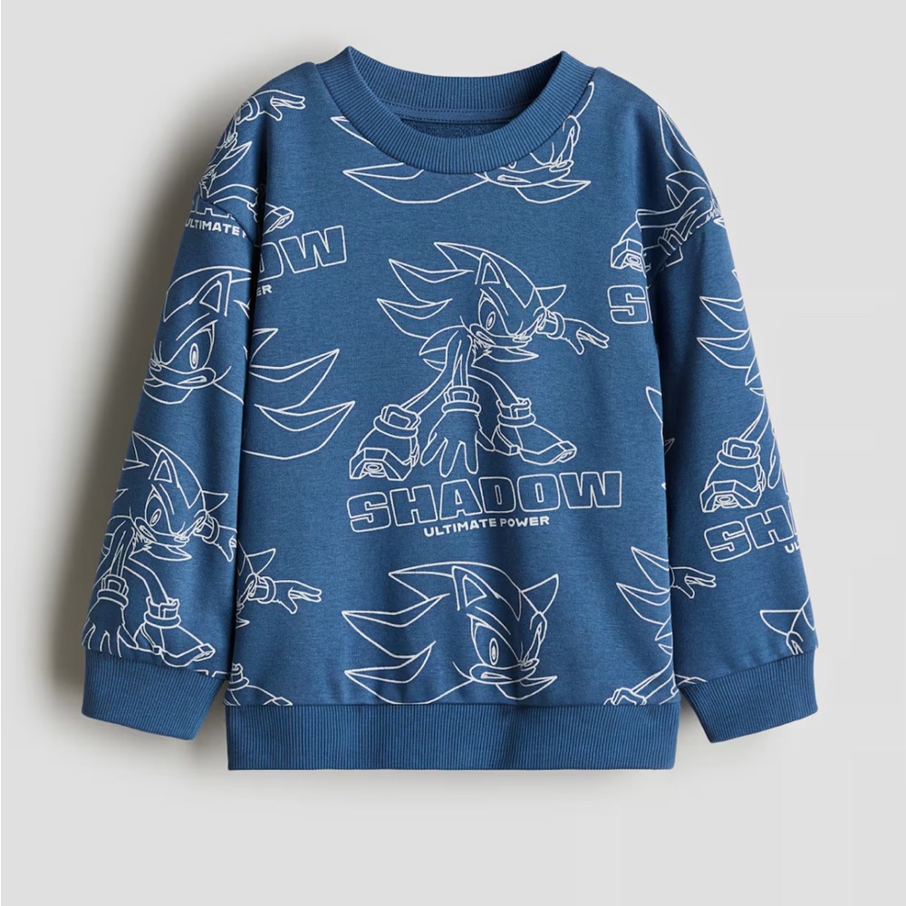 H&M Kids Blue Graphic Shadow Sweatshirt